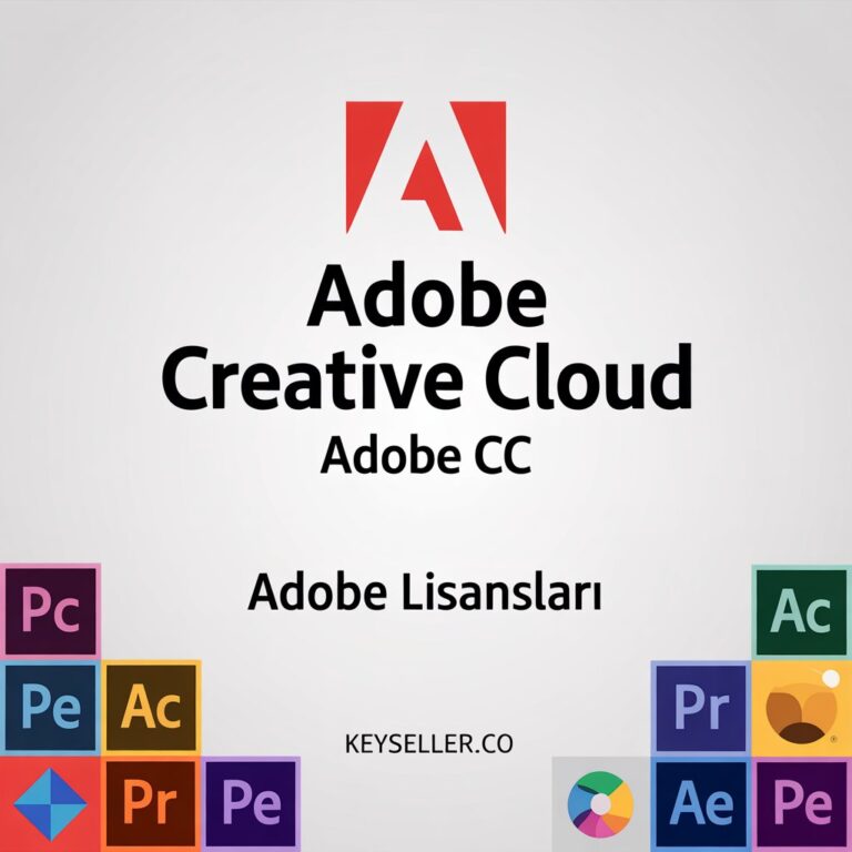 Adobe Creative Cloud 4 aylık lisans anahtarı illüstrasyonu